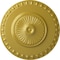 Ekena Millwork Lyon Ceiling Medallion (Fits Canopies up to 3 5/8"), Hand-Painted Rich Gold, 23 1/2"OD x 3 1/4"P CM23LYRGS - alternate 1